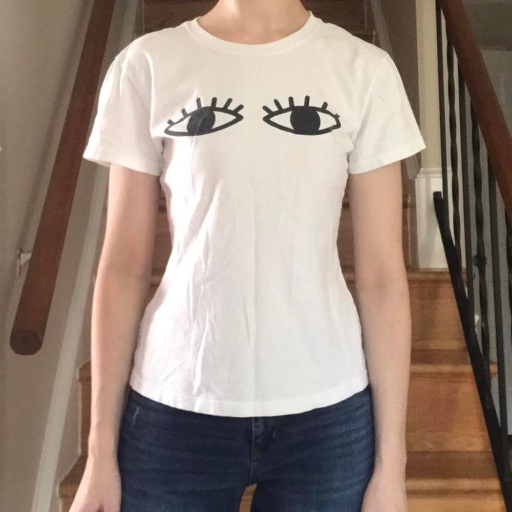 eye graphic white tshirt